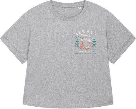 watapparel Oversize T-Shirt Frauen Always exploring never lost