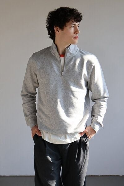 Biofair - Softer gemütlich-weicher Pullover mit Zip / Kultgut