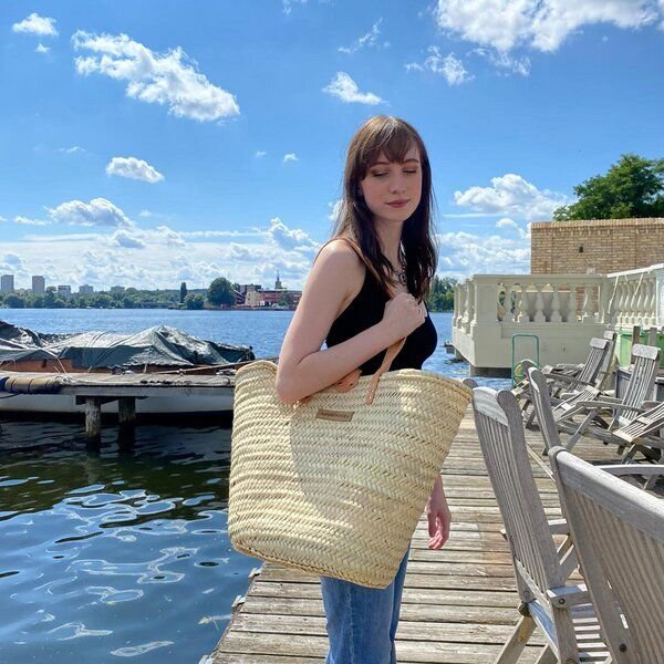 NATUREHOME Korbtasche Strandtasche Einkaufstasche Marktkorb