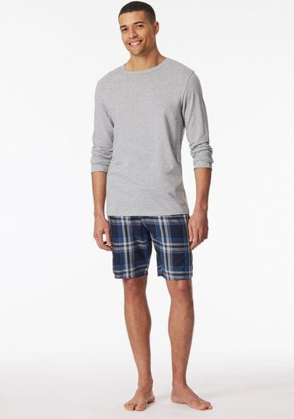 Thumbnail - Schiesser Shirt langarm | Bio-Baumwolle | grau-meliert