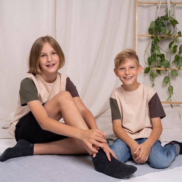 Vresh Clothing Mini Avve - 3-Farbiges Kinder T-Shirt aus Biobaumwolle