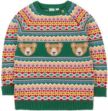 Strick-Pullover "Beary Wild" mit Bär von Frugi