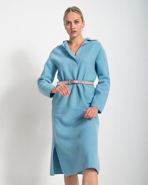 Thumbnail - Alma & Lovis Legeres Maxikleid aus Bio-Wolle (kbT) | Walk Polokleid