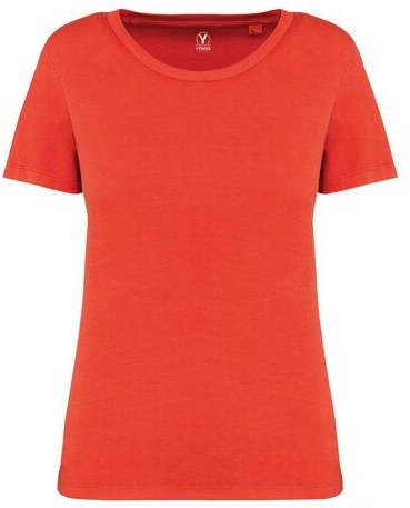 YTWOO Ausgewaschenes Damen T-Shirt aus 100% Bio-Baumwolle