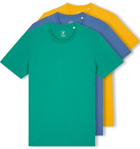 YTWOO 3er Pack Iconic Basic Unisex T-Shirt aus 100% Biobaumwolle| Viele Farbkombinatioben|Fair|Nachhaltig