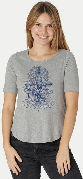 Peaces.bio - handbedruckte Biomode Damen Halbarm-Shirt Ganesha