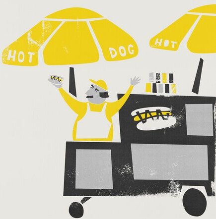 Photocircle Poster / Leinwandbild - The New York Hot Dog Vendor