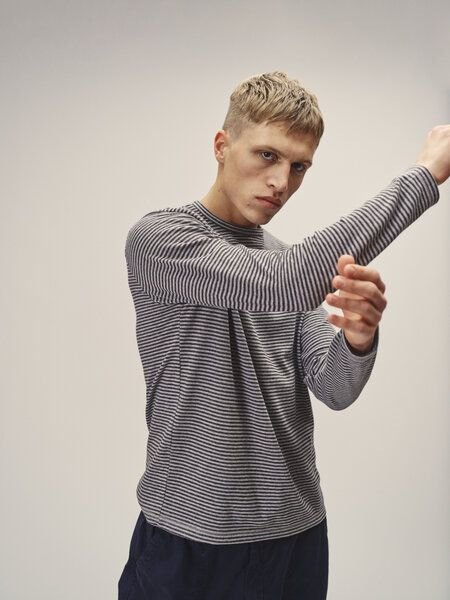 WOTE Longsleeve Streifen aus Bio-Baumwolle Mix