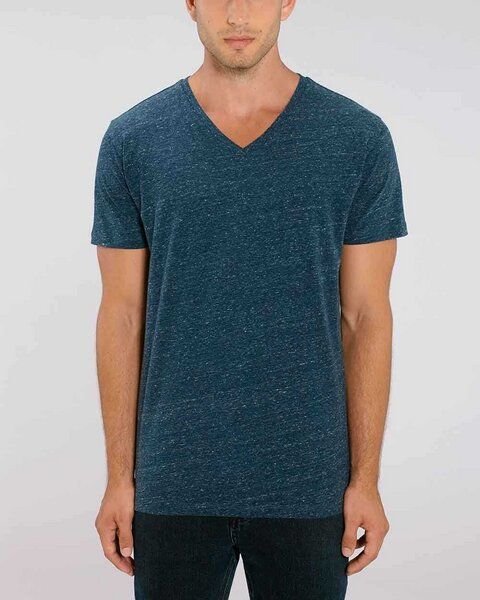 YTWOO Männer Bio T-Shirt mit V-Ausschnitt, versch. Farben meliert