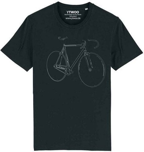 YTWOO Bio T-Shirt mit Fahrrad, Rennrad, Bike, Rad als Motiv.