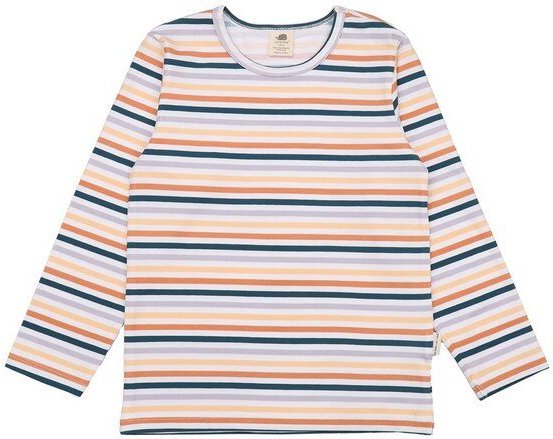 Kinder Langarmshirt GOTS-zertifiziert aus Bio-Baumwolle, Colorful Stripes, weich & hautfreundlich – Walkiddy