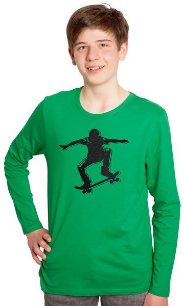 HANDGEDRUCKT "Skater" Männer Longsleeve