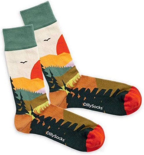 DillySocks Socken Forest Sunset aus Biobaumwoll-Mix