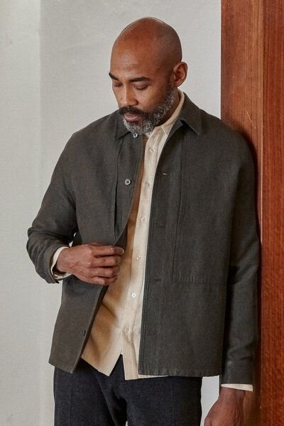 About Companions Klassisches Overshirt-Jacke OWE aus nachhaltiger Winterleinenmischung