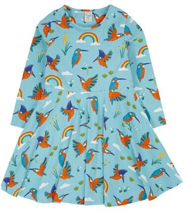 Frugi Skater-Kleid mit Eisvogel-Motiv