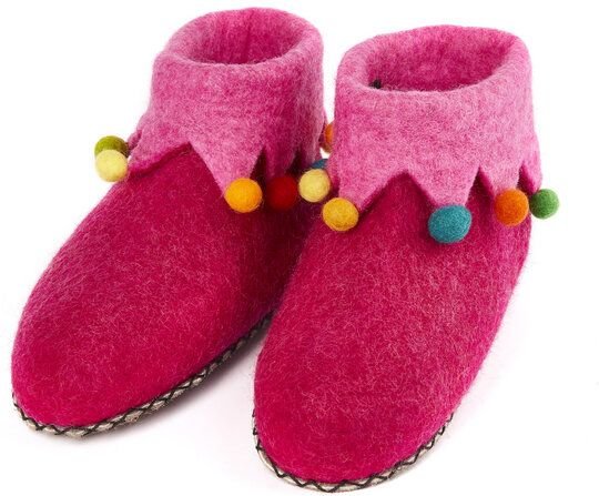 short'n'pietz Hausschuhe Harlequin handgefilzt für Kinder und Erwachsene
