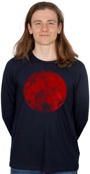 HANDGEDRUCKT "Supermond" Männer Longsleeve