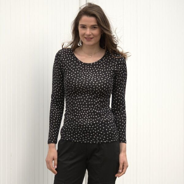 Kokon Zwo Basic Rundhalsshirt Langarm 60% Seide (peacesilk), 40% Baumwolle (kbA)