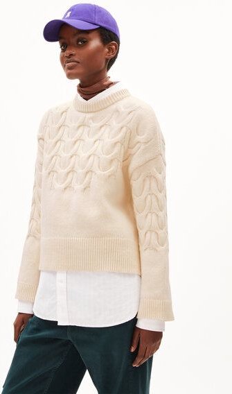 ARMEDANGELS BRUNAA CABLE - Damen Pullover Oversized Fit aus Bio-Woll Mix