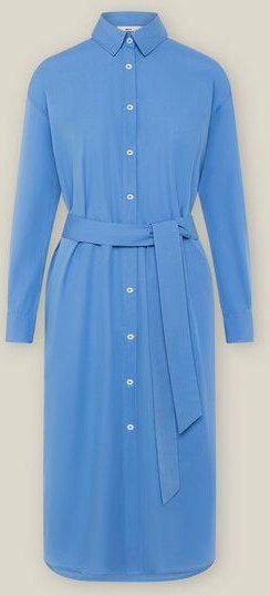 WOTE Hemdblusenkleid lang mit Gürtel aus Organic Cotton