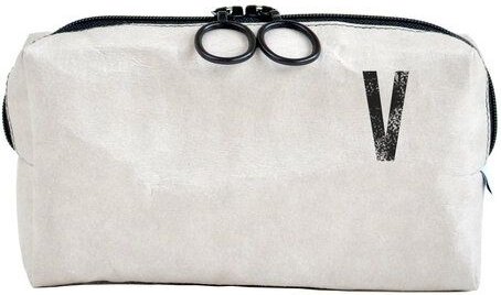 Thumbnail - renna deluxe Kulturtasche und Kosmetiktasche mit Monogramm, vegan GRAU