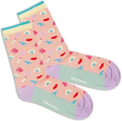 DillySocks Premium Socken Rainbow Pantomime aus Biobaumwoll-Mix