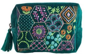 TRANQUILLO Kosmetiktasche / Samttäschchen VELVET BLOOM ART / VELVET LEAVES (BAG313 BAG314, BAG315, BAG316)