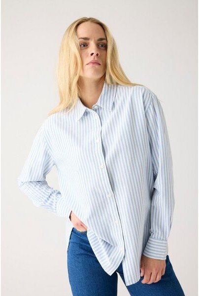 KnowledgeCotton Apparel Oxford Blusenhemd aus Bio-Baumwolle ROC/GOTS/Vegan