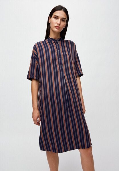 Thumbnail - ARMEDANGELS MAARJULI MULTICOL STRIPES - Damen Kleid aus LENZING ECOVERO