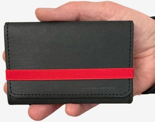 ANDERS & KOMISCH Portemonnaie mittelgroß - A&K KOMPAKT Geldbeutel vegan Schwarz