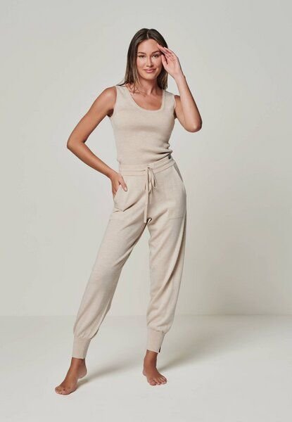 YOU LOOK PERFECT Merino Loungewear Set "Stricktop Blossom & Jogging-Strickhose Bella"