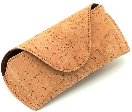 Kork-Deko Brillenetui aus Korkstoff Beige | Leichtes Etui für Brillen & Sonnenbrillen