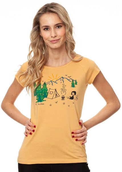 FellHerz Damen T-Shirt Camping Girl bio & fair & vegan