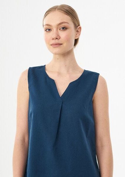 ORGANICATION Blusentop aus Leinen und Bio-Baumwolle