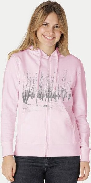 Peaces.bio - handbedruckte Biomode Zip-Hoodie Woodland Damen