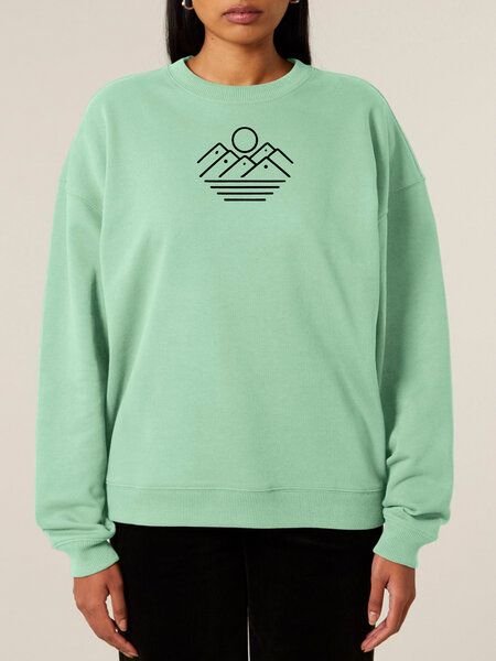 Human Family Bio Unisex oversize Sweatshirt - "Mountain Silhouette"
