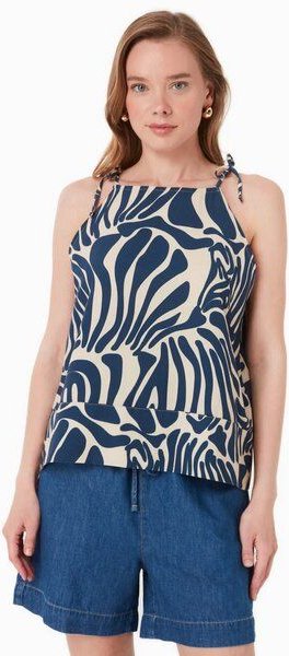 ORGANICATION Top aus LENZING ECOVERO Viskose und Bio-Baumwolle mit Muster