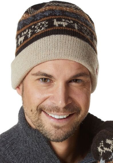 Apu Kuntur Mütze aus 100% Alpaka unbehandelt - NATURA