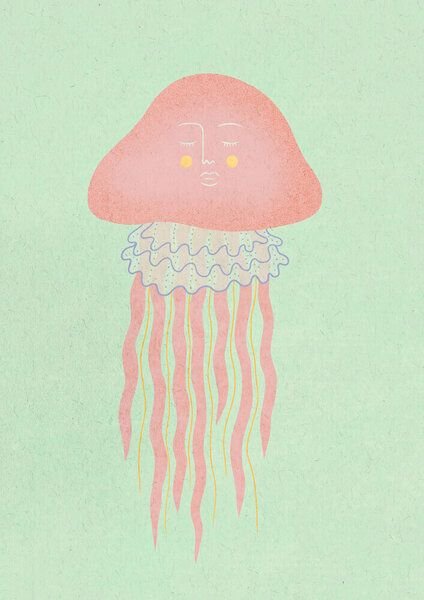 Photocircle Wandbild / Poster / Leinwand - Little Jellyfish