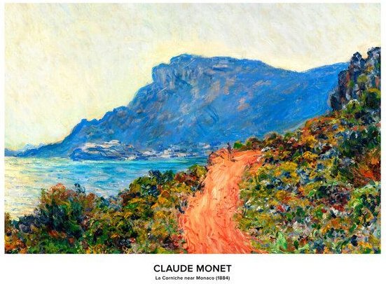 Photocircle Poster / Leinwandbild - Claude Monet: La Corniche bei Monaco - Ausstellungsposter