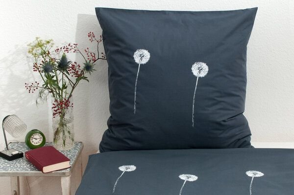 Hirschkind Bio-Kopfkissenbezug 'Pusteblumen'