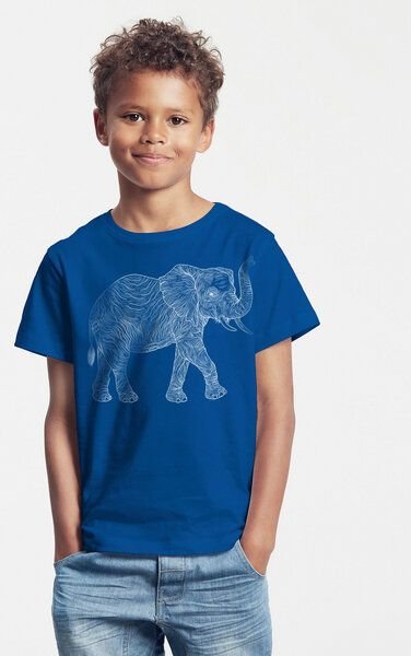 Thumbnail - Peaces.bio - handbedruckte Biomode Bio-Kinder T-Shirt "Babyelefant"