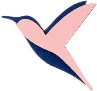 BeWooden Holzbrosche Pink Hummingbird – handgefertigter, nachhaltiger Schmuck aus Holz