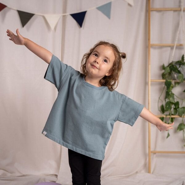 Vresh Clothing Mini Vlamingo - Oversized Kinder T-Shirt aus dicker Biobaumwolle