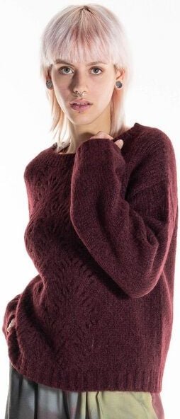 Thumbnail - Alma & Lovis Alpaka-Pullover mit apartem Ajourmuster | Ajour Pullover