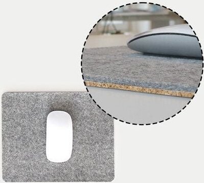 smukbird Mousepad aus Filz und Kork
