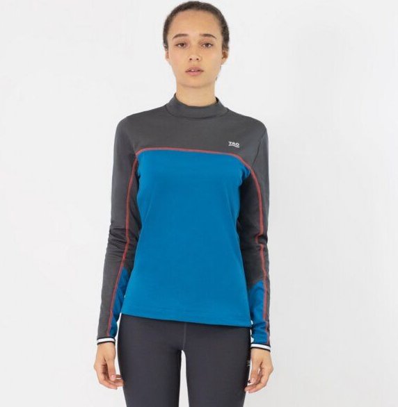 TAO Sportswear Atmungsaktives Damen Langarm Laufshirt GAIA mit Stehkragen