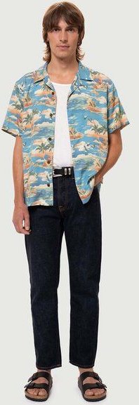 Nudie Jeans Hemd Arvid Hawaii