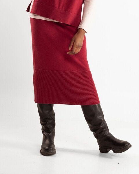 Alma & Lovis Maxi-Rock aus Bio-Baumwoll-/Woll-Mix | Cotwool Strickrock