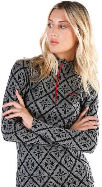 Woolona Langarmshirt - VENUS - 100% Merinowolle (Zip)